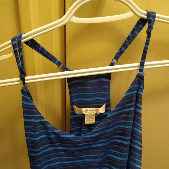 Navy and light blue striped maxi dress - Picture 3 of 3